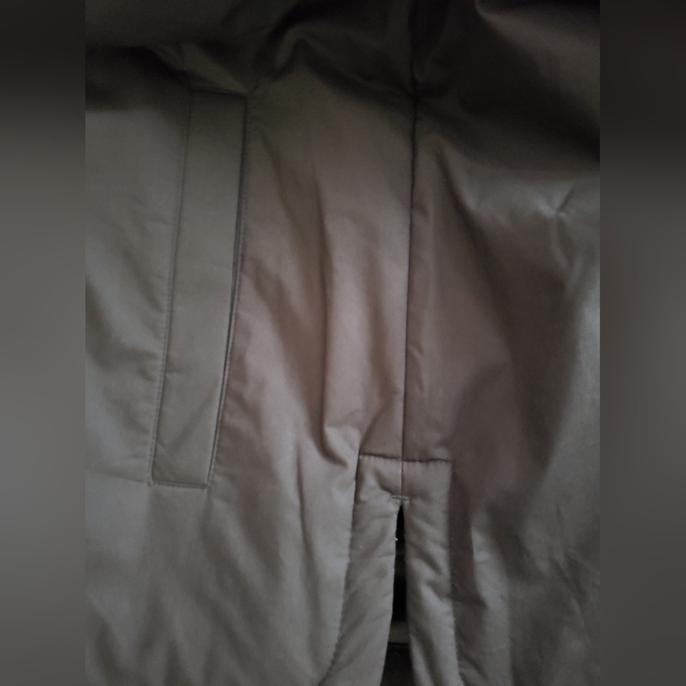 NWT Banana Republic oilve army green quilted snap up pockets 100% shirt jacket M - Picture 6 of 9